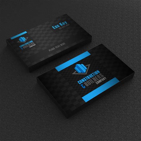 Free Construction Company Business Card Template Design - A Graphic World
