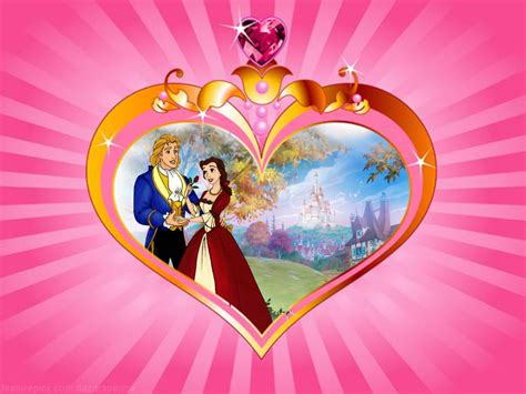 Belle And Adam - Disney Valentine's Day Fan Art (34487381) - Fanpop