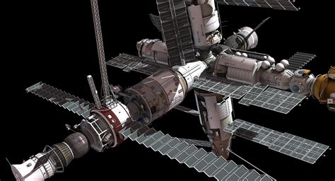 mir space station 3d model