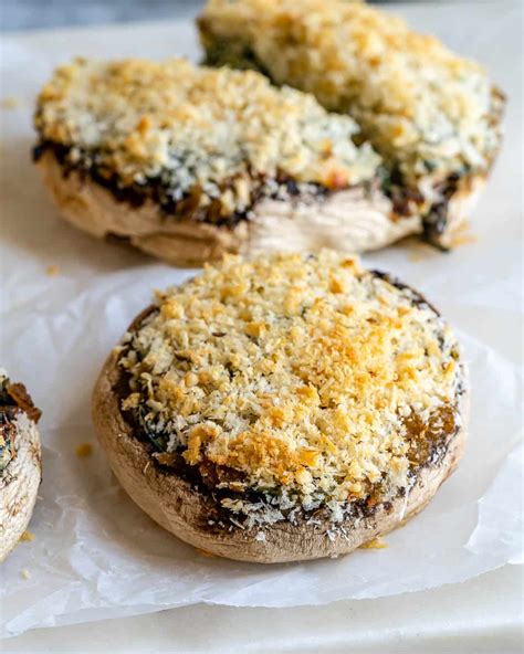 Easy Tuscan Stuffed Mushrooms | Healthy Fitness Meals