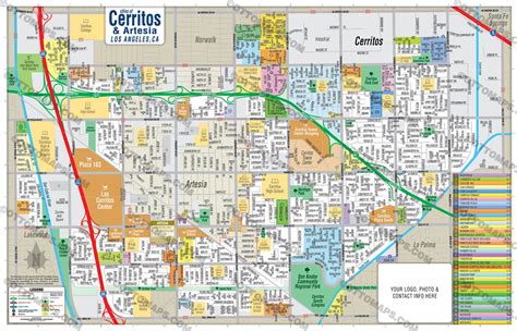 Cerritos Map with Artesia, Los Angeles County, CA – Otto Maps