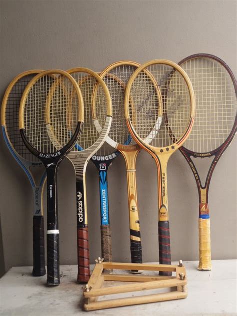 vintage wooden tennis rackets. including Slazenger. Adidas (7) - wood including walnut - Catawiki