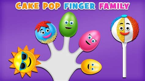 Fun Cake Pop Finger Family with Surprise Eggs | Finger family, Fun cake pops, Finger family rhymes