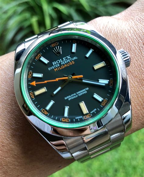 Jam Tangan Second: Rolex Milgauss Green Sapphire (SOLD)