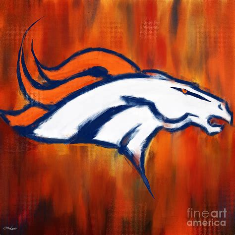 Denver Broncos Painting by Lourry Legarde