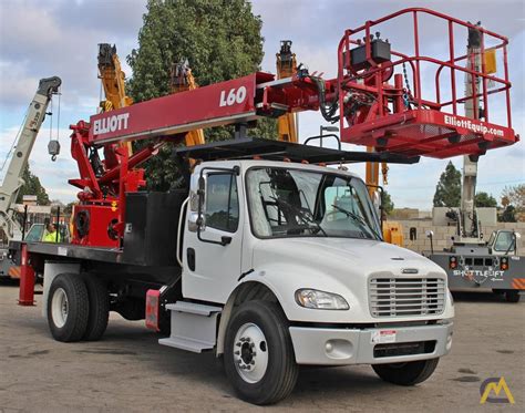 63' Elliott L60R Truck-Mounted Boom Lift For Sale or Rent Bucket Truck Aerial Platforms Platform ...