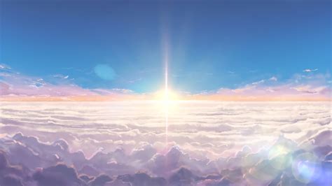 1920x1080 TU Nombre Anime Nubes Cielo Amanecer S. Fondo de Pantalla de ...