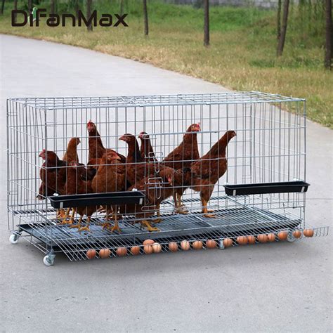 Laying hen cage automatic rolling egg hen cage folding hen cage home ...