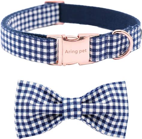 Amazon.com : ARING PET Bowtie Dog Collar Adjustable Collars with Bow ...