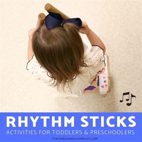 Easy Rhythm Sticks Activities for Toddlers and Preschoolers