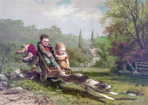 Children & Dog Painting Free Stock Photo - Public Domain Pictures