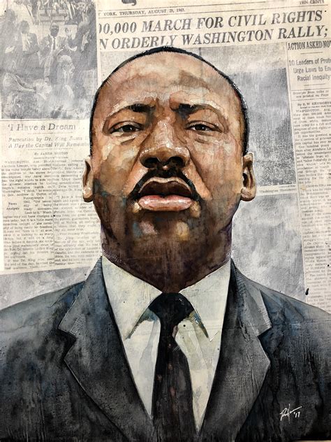 Martin Luther King, gouache, 12x16” : r/Art