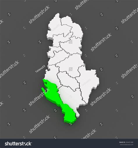 Map of Vlora. Albania. 3d - Royalty Free Stock Photo 204491488 - Avopix.com