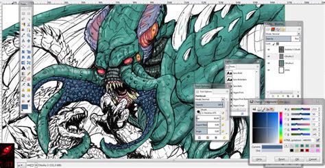 Godzilla X Cthulhu ( color preview) by Gabe-TKE on DeviantArt