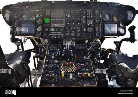 The cockpit of a Marine Corps Sikorsky CH-53E Super Stallion helicopter Stock Photo - Alamy