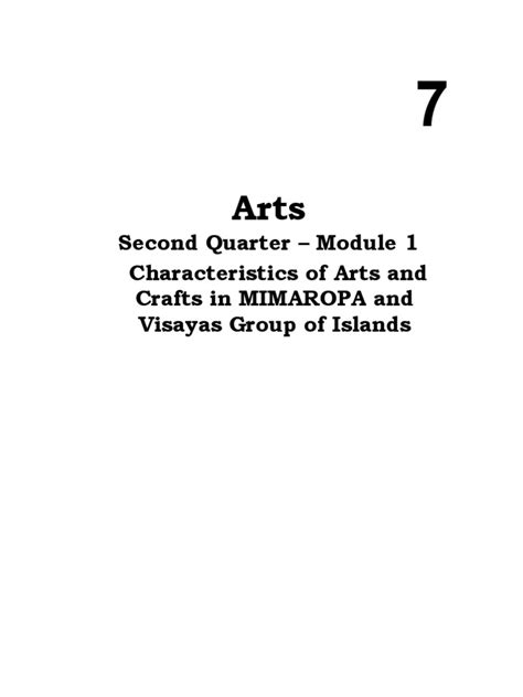 Arts and Crafts of Mimaropa and Visayas | PDF | Textiles | Basket Weaving