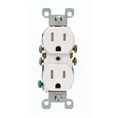 Leviton 15 Amp Tamper-Resistant Duplex Outlet, White-R62-T5320-00W ...