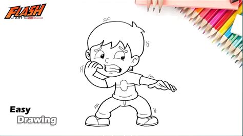 how to draw scared boy - YouTube