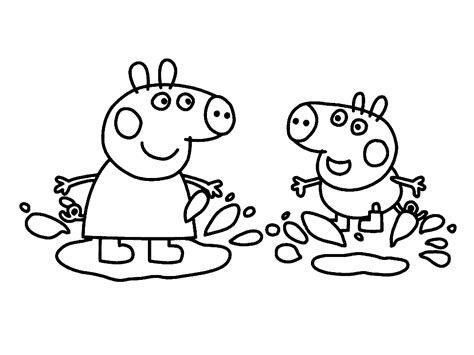 Peppa Pig Cartoon Coloring Pages For Kids