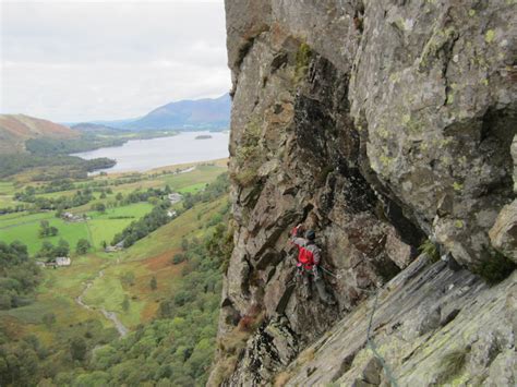 Climbing on Black Crag . Lake District