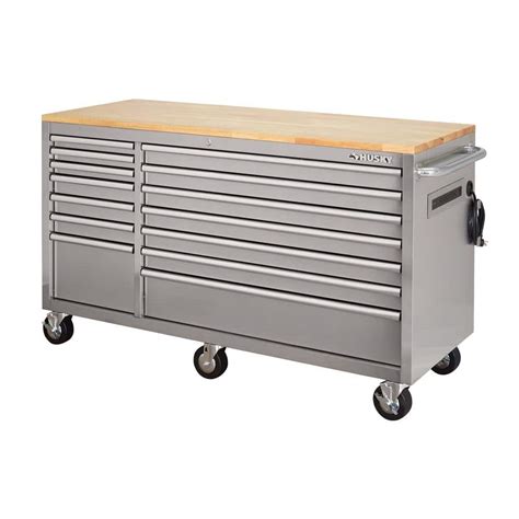 62 in. W x 24 in. D Standard Duty 14-Drawer Mobile Workbench Tool Chest ...