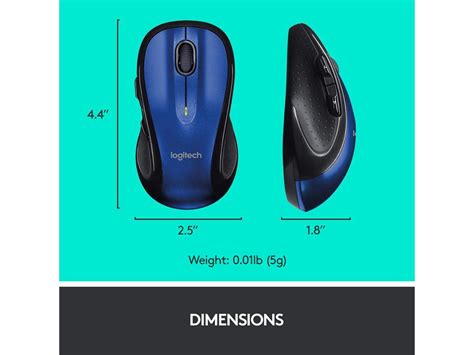 Logitech M510 Wireless Computer Mouse – Comfortable Shape with USB Unifying Receiver, with Back ...