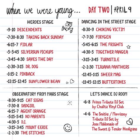 a guide to this weekend’s When We Were Young Fest + schedule & lineup additions