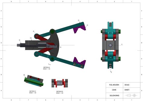 (Gripper) robotic arm end effector | 3D CAD Model Library | GrabCAD