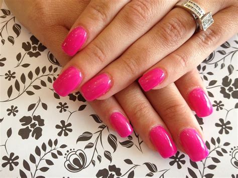 Acrylic nails with pink gel polish | Flickr - Photo Sharing!