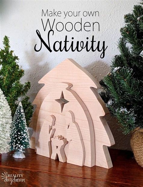 Learn how to make this DIY Wooden Nativity Set as a puzzle or holiday ...