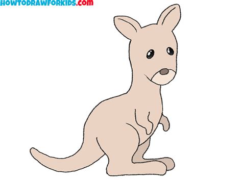 How to Draw a Kangaroo - Easy Drawing Tutorial For Kids