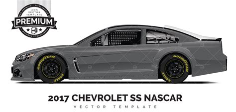 2017 Chevrolet SS Nascar 'Premium' Vector Template - Pixelsaurus