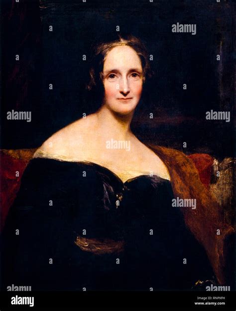 Mary Shelley portrait by Richard Rothwell, 1840 Stock Photo - Alamy