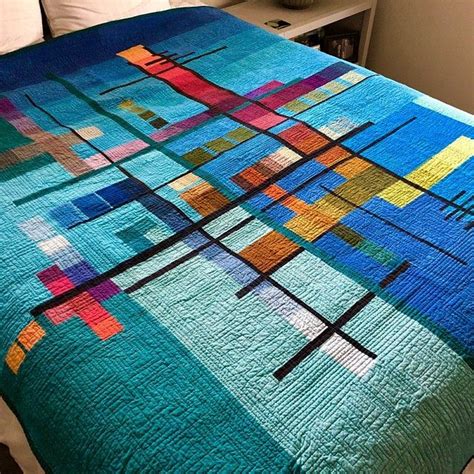 Mid-Century Modern Quilt Take 2 Made-to-Order in 2020 | Modern quilts, Abstract quilt, Modern ...