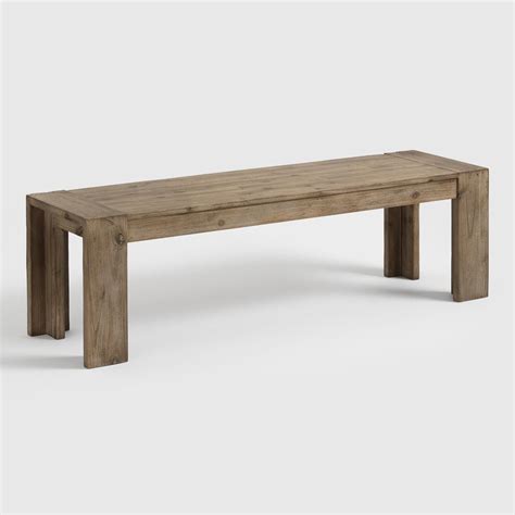 Natural Wood Finn Dining Bench | Wood dining bench, Dining room bench, Dining bench