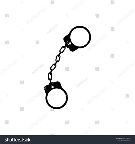 Handcuffs Icon Isolate On White Background Stock Vector (Royalty Free) 1594798834 | Shutterstock