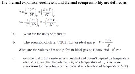 Coefficient Of Thermal Expansion Formula