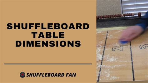 Shuffleboard Table Dimensions: Regulation Size, Weight & Thickness – Shuffle Board Fan: The #1 ...