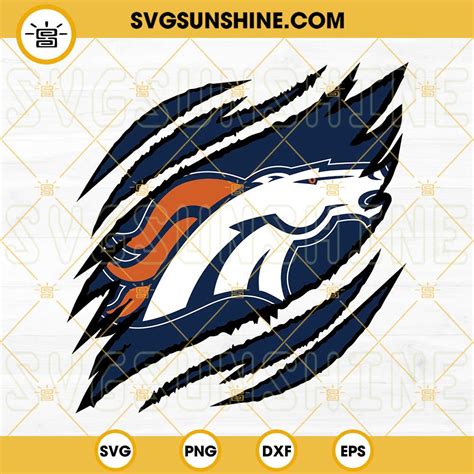 Denver Broncos Ripped Claw SVG, Denver Broncos SVG, Broncos SVG PNG DXF EPS Cut Files For Cricut ...