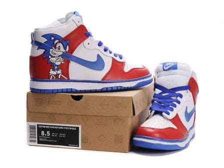 SB Dunk Sonic The Hedgehog Nikes High Blue Red Shoes For Men | Colorful Nikes