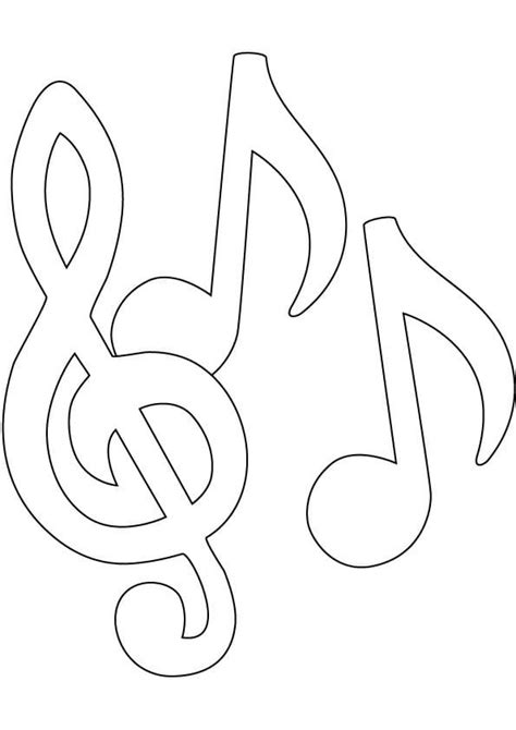 Easy Music Notes coloring page - Download, Print or Color Online for Free