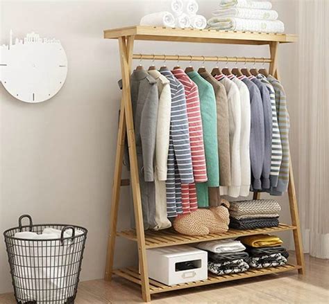 Bamboo Clothes Rack for Stylish Home Decor