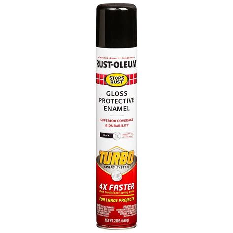 Stops Rust Turbo Spray 24 oz Gloss Black | Agri Supply 116893