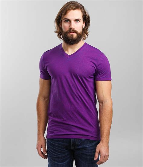 Buckle Black Burnout V-Neck T-Shirt - Men's T-Shirts in Purple Opulence Vivid Vio | Buckle
