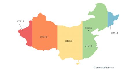 Time Zone Map Of China