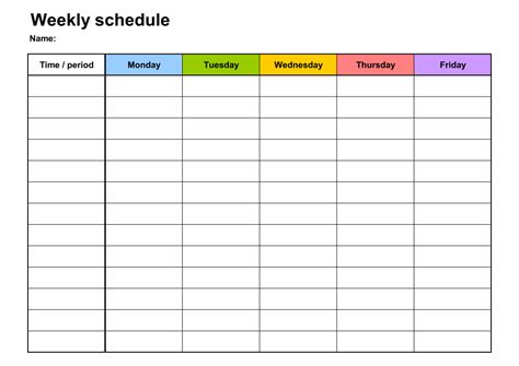 +Printable+Weekly+Schedule+Planner | Weekly schedule planner, Weekly planner print, Hourly planner