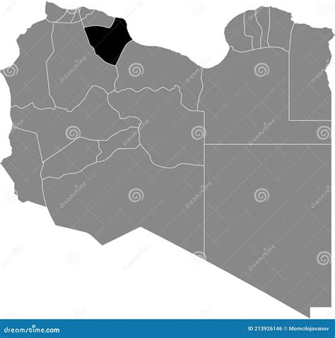 Location Map of the Misrata District of Libya Stock Vector ...