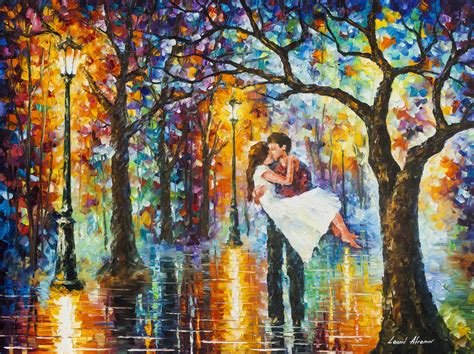 SPRING EMOTIONS — PALETTE KNIFE Oil Painting On Canvas By Leonid Afremov - Size 40"x30" (100cm x ...