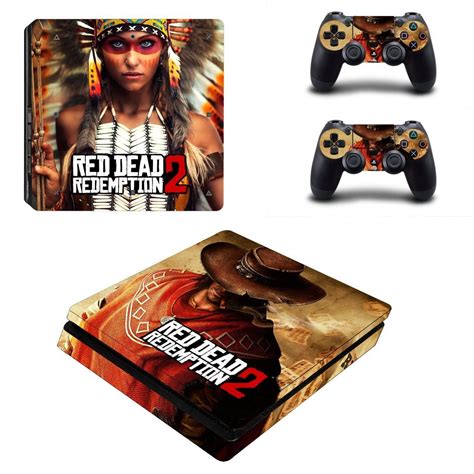 Skin Cover for PS4 Slim - Red Dead Redemption 2 Design 17 - ConsoleSkins.co