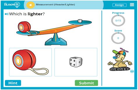 Interactive Math Lesson | Measurement (Heavier/Lighter)